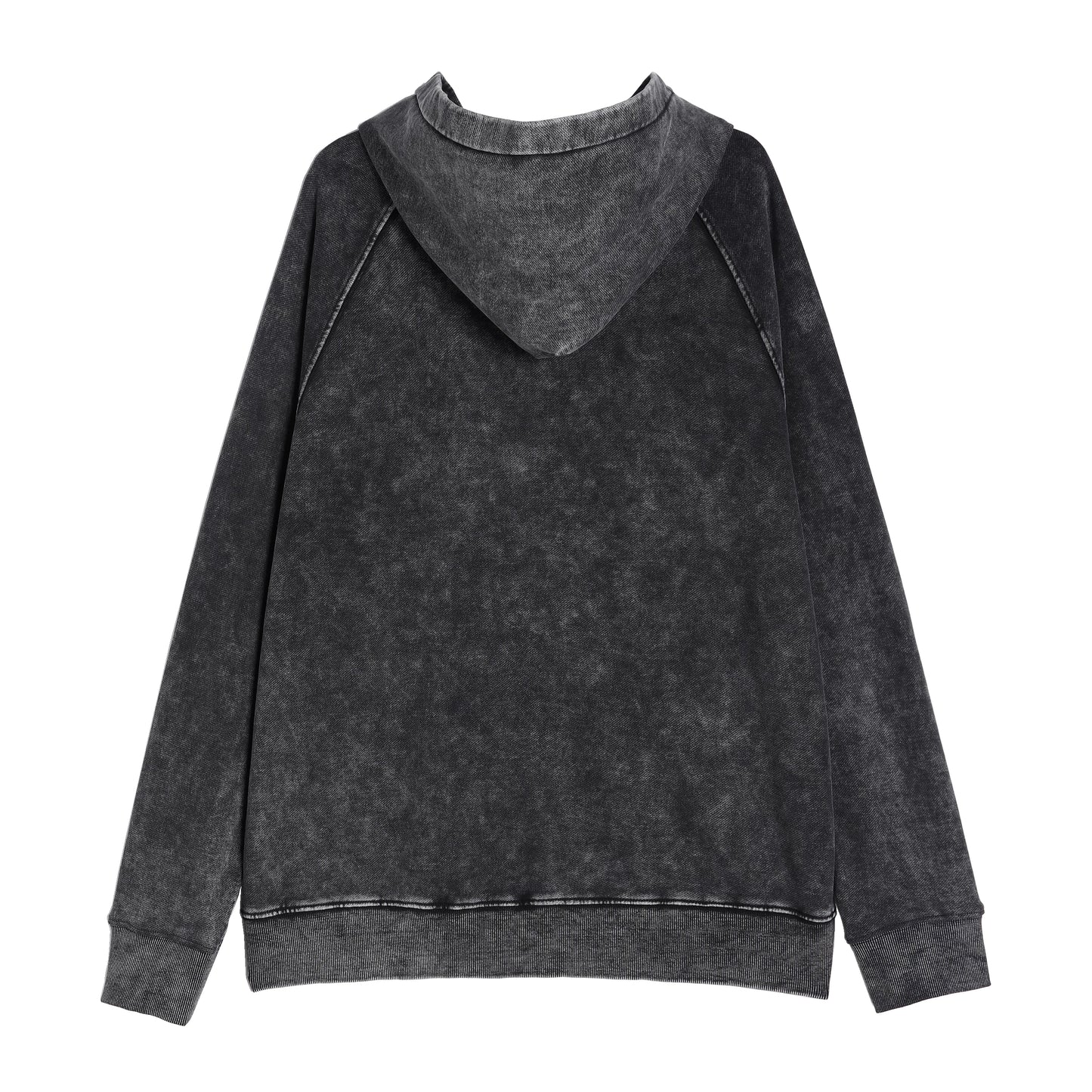 Oversized Acid Washed Zipper Hoodie