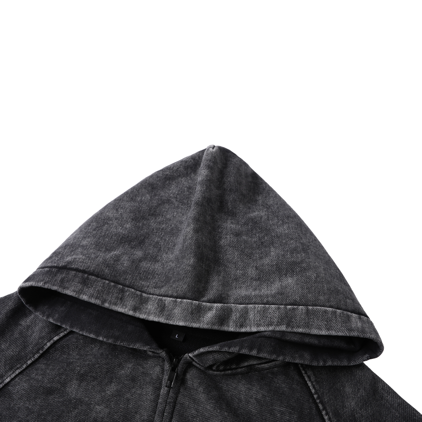 Oversized Acid Washed Zipper Hoodie