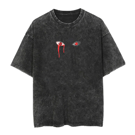 Vintage Tee - DTG Printed Bold Sharingan Graphic