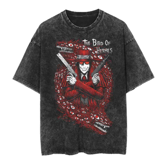 Vintage Tee - DTG Printed Bold 'Bird of Hermes' Graphic