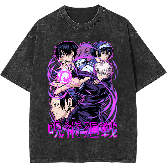 Vintage Tee - DTG Printed Bold 'Jujutsu Kaisen' Graphic