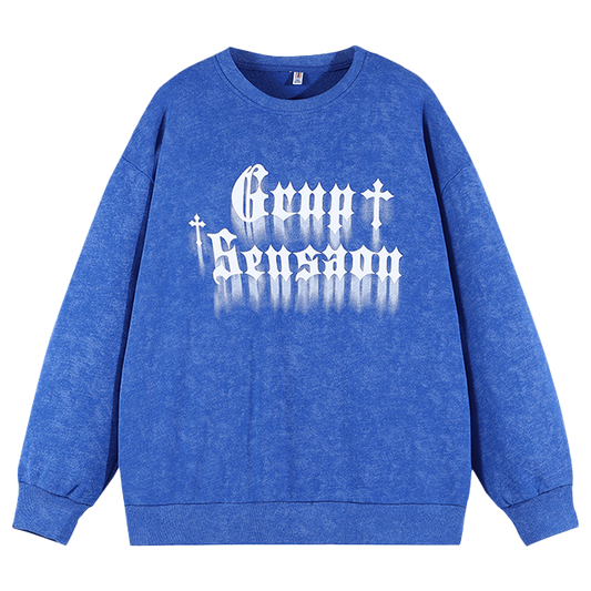 Vintage Washed DTG Oversized Sweatshirt